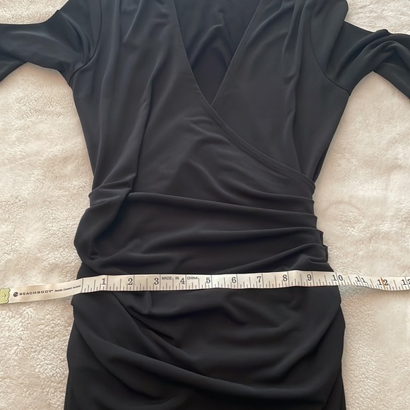 Jennifer Lopez black ruched Dress size XS - Picture 8 of 12